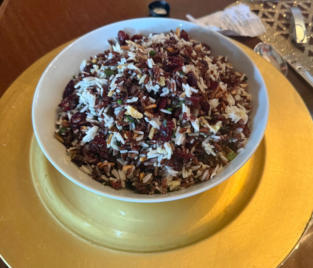 Crunchy cranberry and rice salad