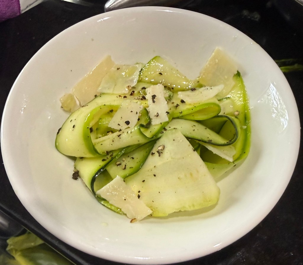 *Zucchini ribbon salad
