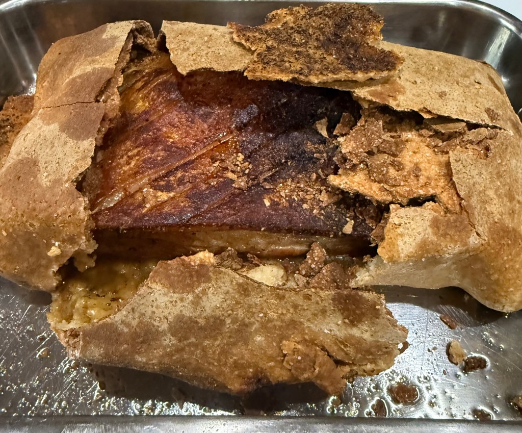 Salt-crust pork belly