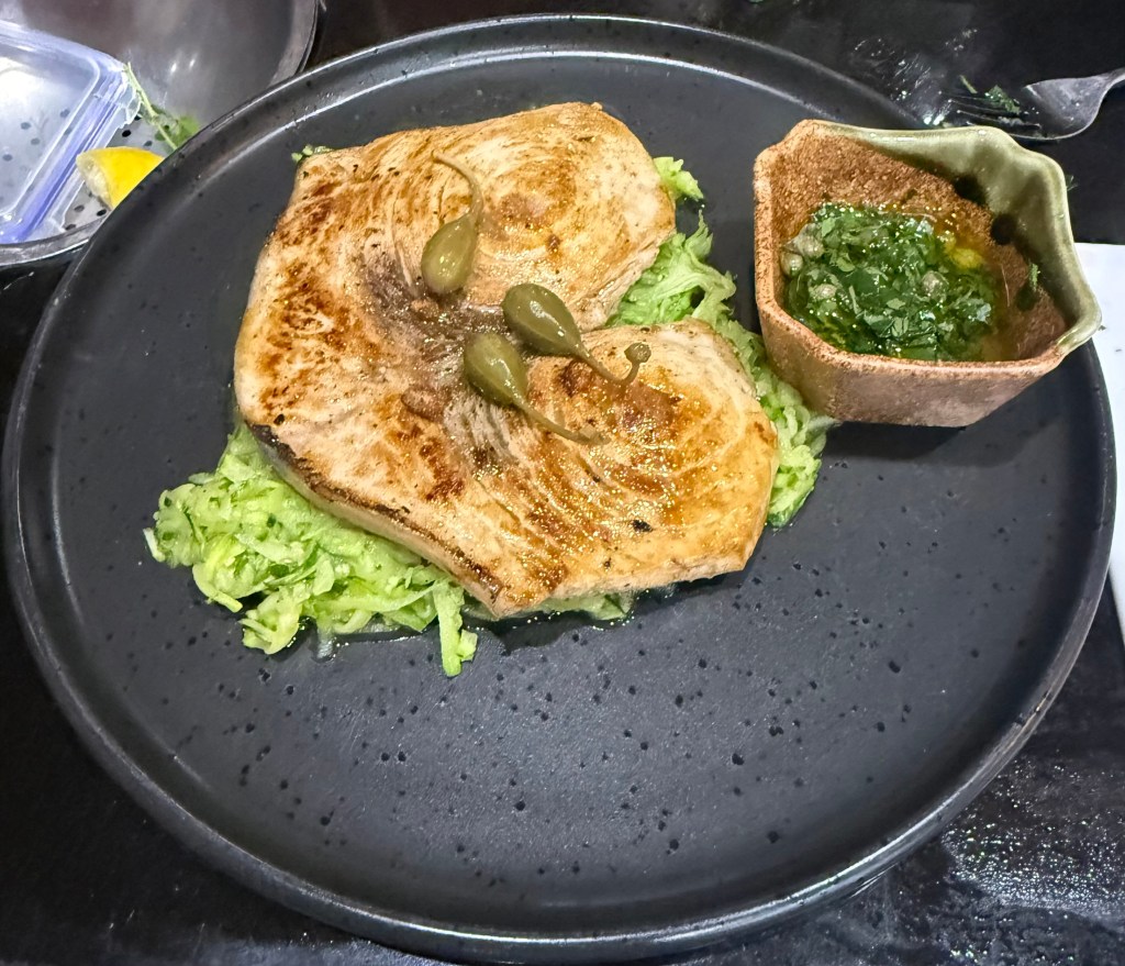 Swordfish with courgettes