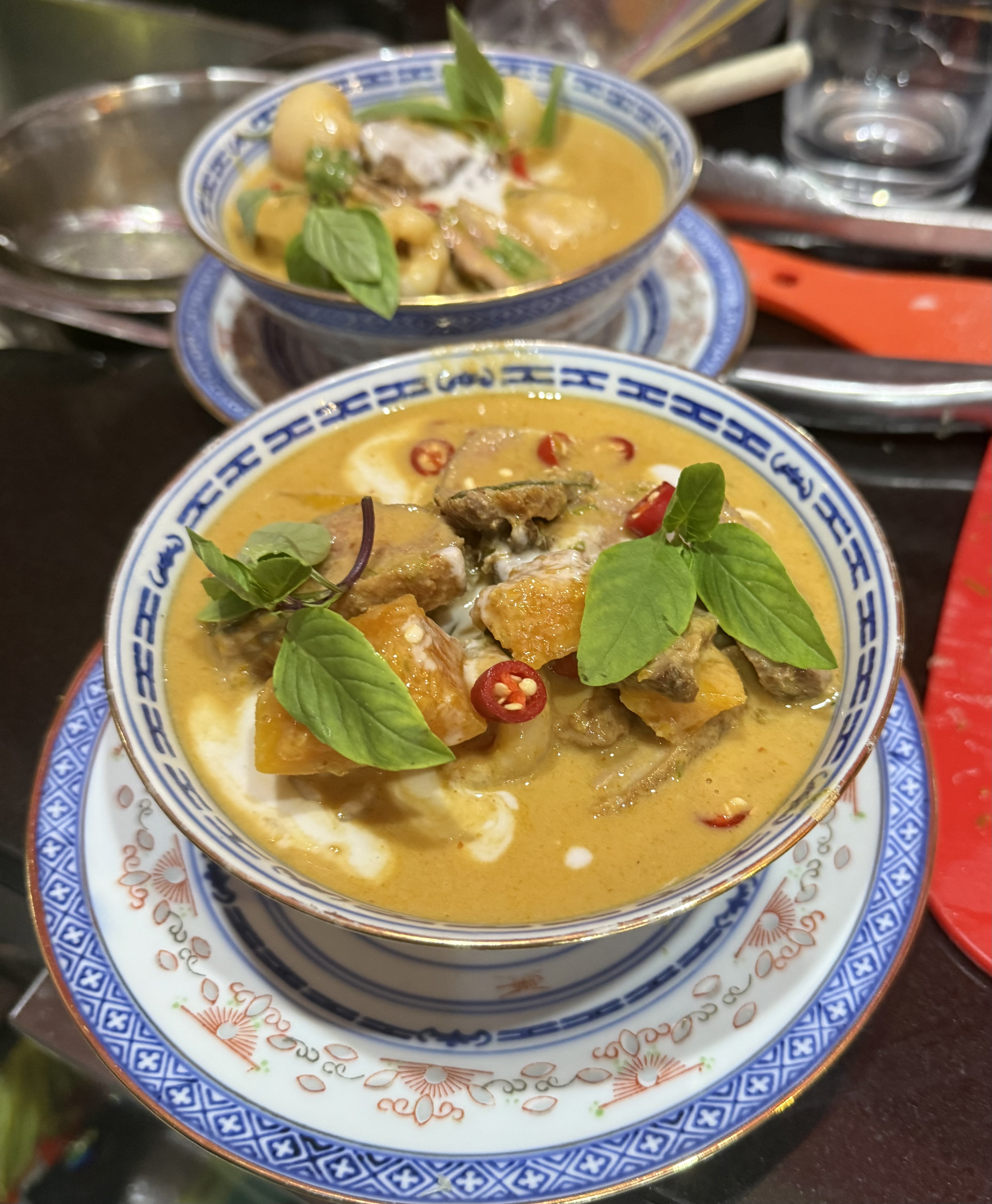 *Thai red duck and pumpkin&nbsp;curry