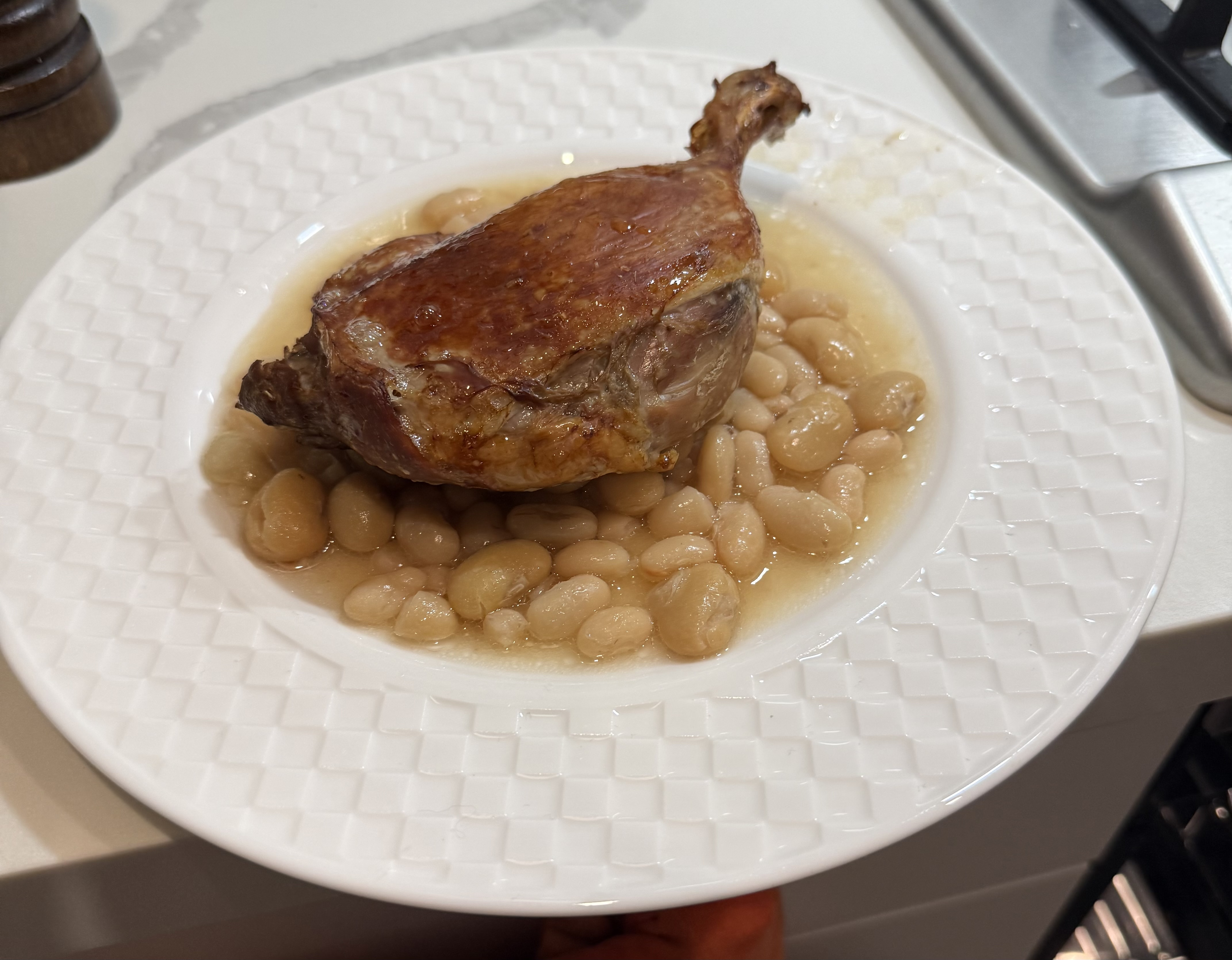 *Luv-a-Duck confit duck legs with white&nbsp;beans